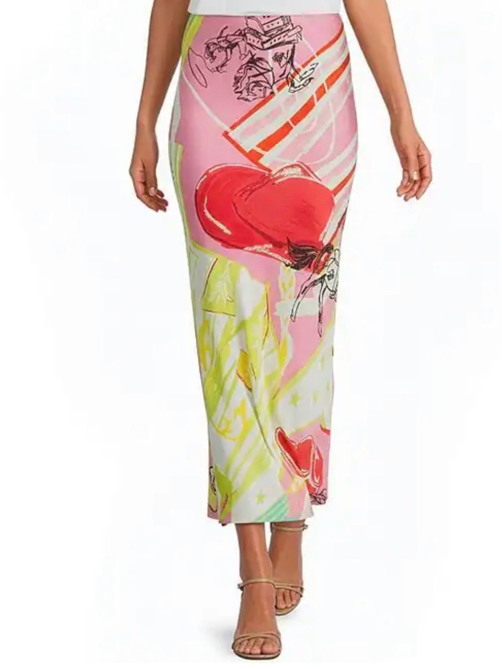 NWT Never Fully Dressed Printed Pencil Midi Skirt Size US 8
